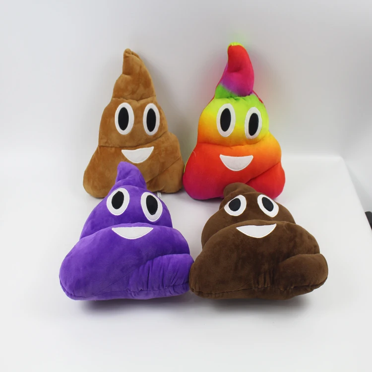 rainbow poop emoji pillow justice