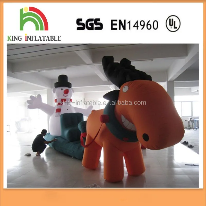 New Design Inflatable Christmas Santa Claus In Airplane Christmas