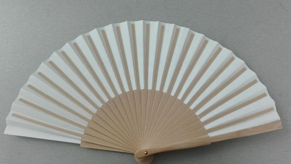 Custom Printed Paper Hand Fan With Wooden Handle Buy Custom Printed