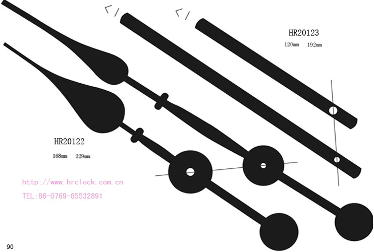 0.4mm Aluminum Big Clock Pointers Clock Arrows Big Needle Hands Large