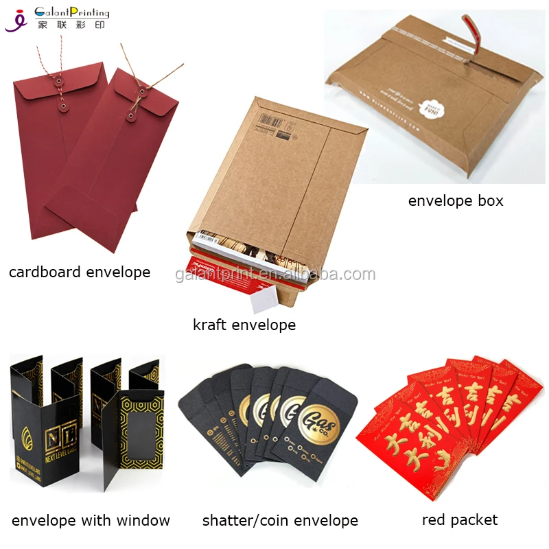 Hard Paper Envelope Expandable Kraft Mailer With D/s Tape On The Flap