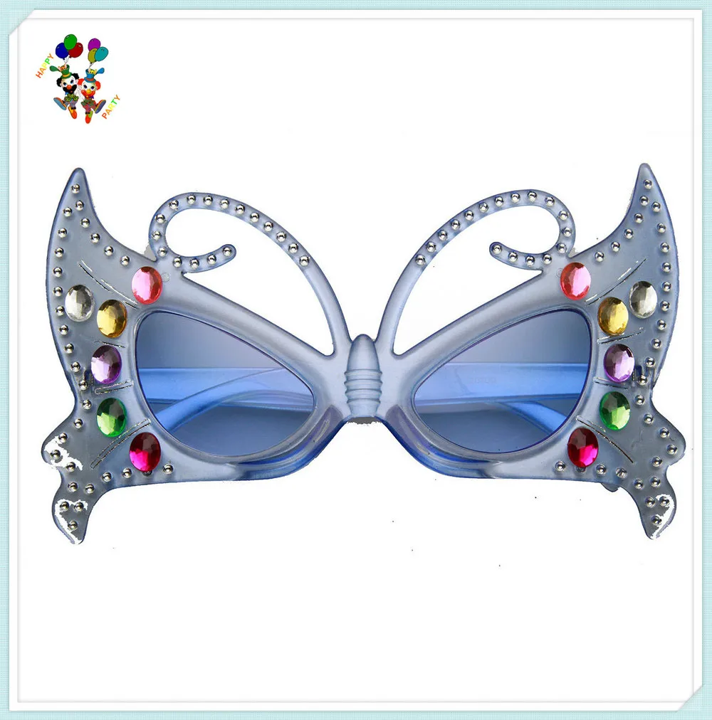 Rhinestone Jeweled Party Novelty Butterfly Shaped Glasses Hpc0619