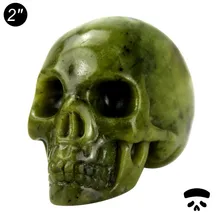 Hot wholesale gifts small 2" carved jade figure skull statue carving,hand carved skull statue for home decoration/Halloween #DOI