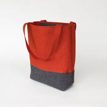 Promotional Custom Whole Orange Charcoal Gray Felt Bag Wool Promotional Custom Whole Orange Charcoal Gray Felt Bag Wool Tote