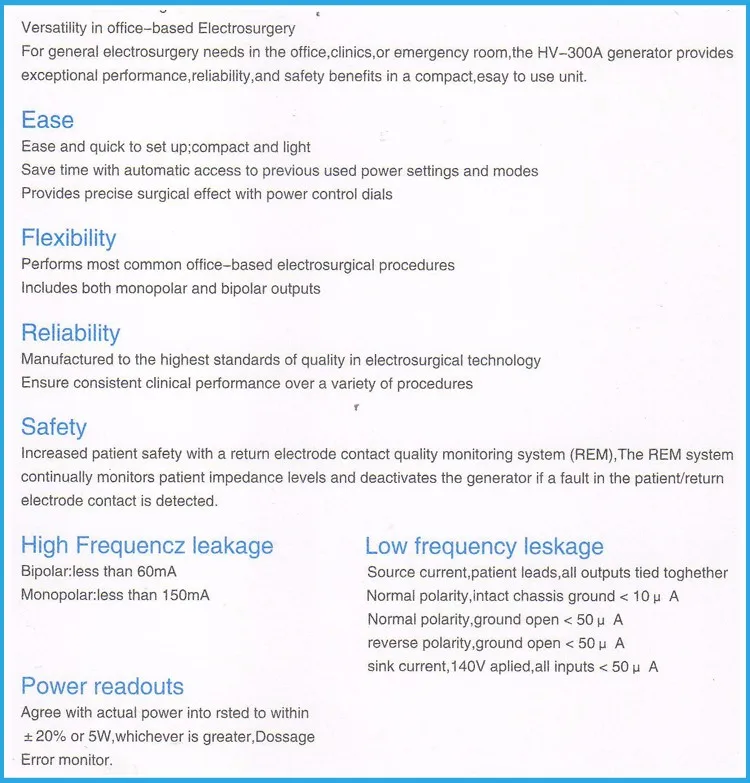 Hyfrecator Electrosurgical เครื่องกำเนิดไฟฟ้าต่ำราคา Electrochemical