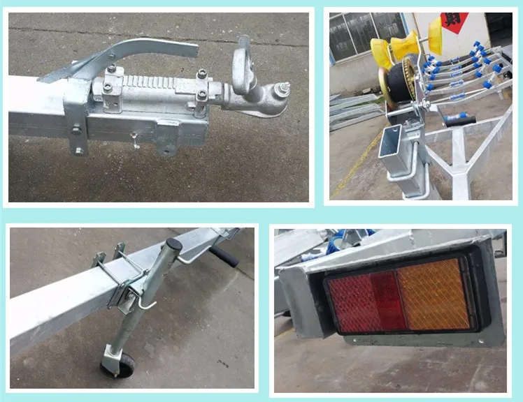 Aluminium Jet Ski Boat Trailer Parts With Galvanized Frame