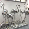 Handmade Craft Mirror Finish Metal Stainless Steel Flamingo Sculpture