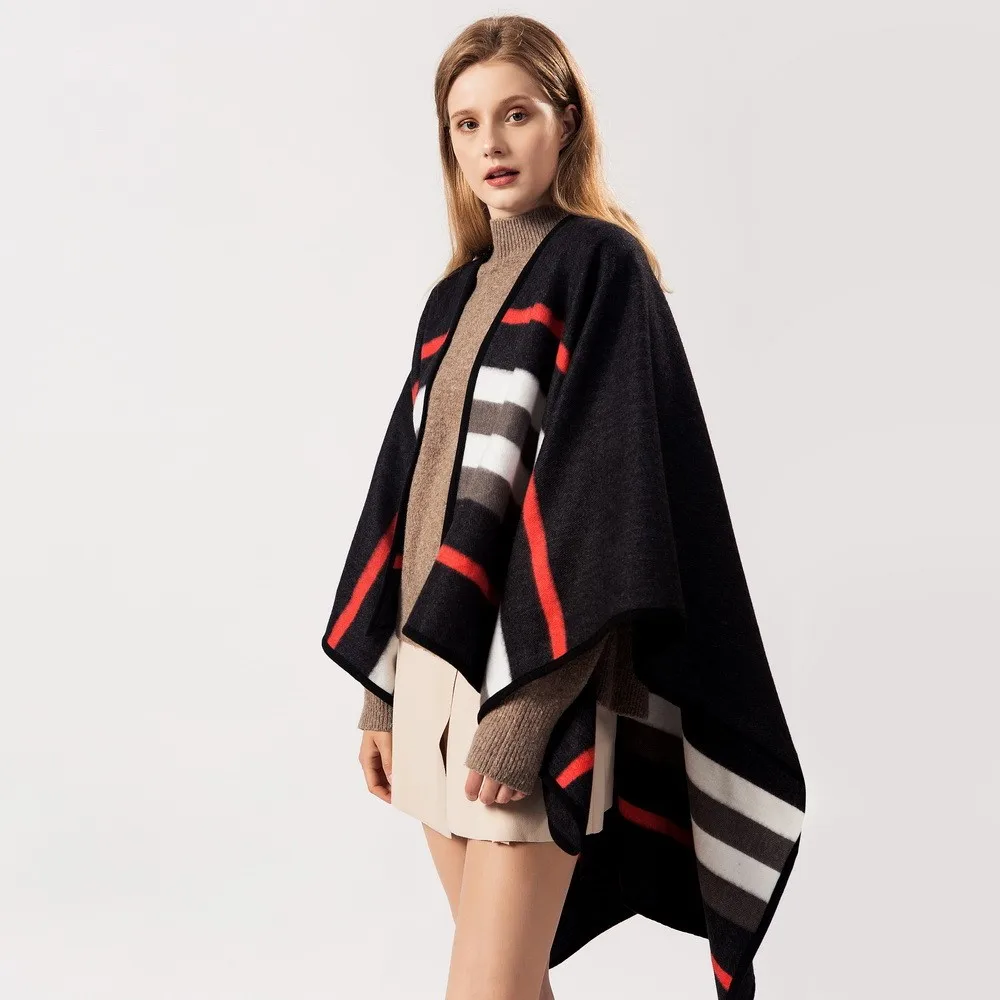 优雅的披肩包裹毛衣为秋季冬季 - buy 时尚冬季斗篷大衣,女性时尚披肩