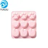 Top selling 9 sole of the foot shape dog duck sheep sole baking mould food grade silicone cake mould handmade soap mould