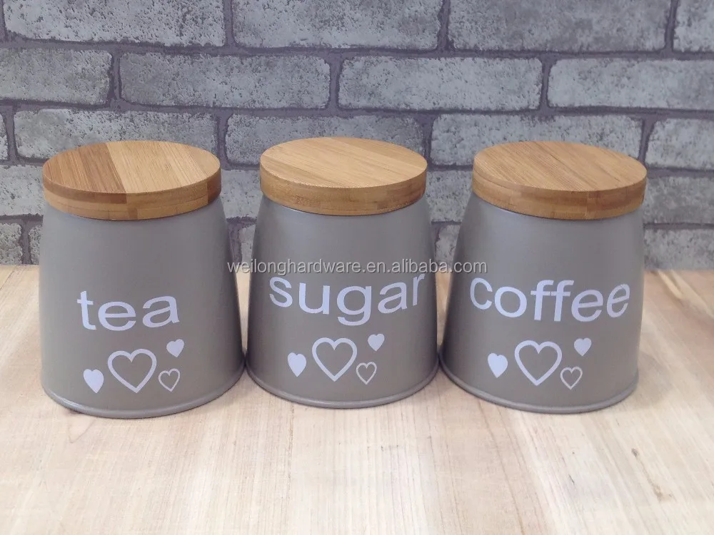 funky tea coffee sugar storage jars