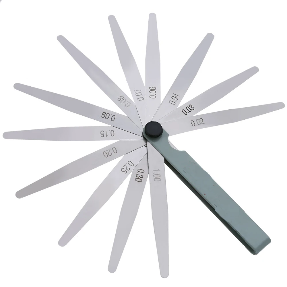 Details about   Portable 17 Blades Feeler Gauge 100 mm length Metric Feeler Gauge 0.02-1.00 mm 