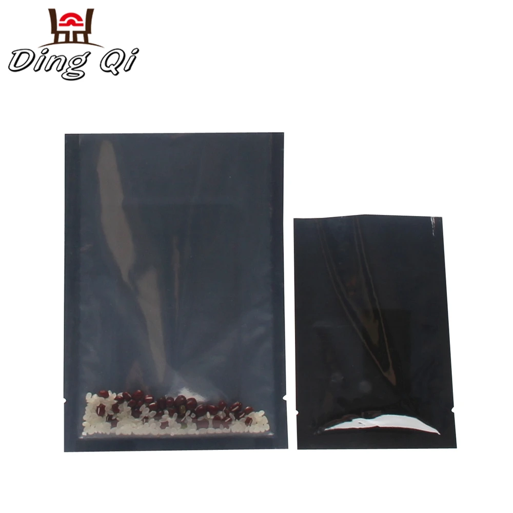 Stock food grade vacuum foil bags with tear notch