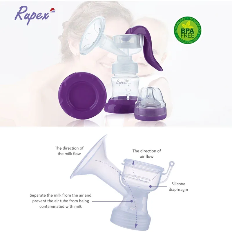 China Supplier Hospital Grade Bpa Free Handle Manual Suck Breast Milk