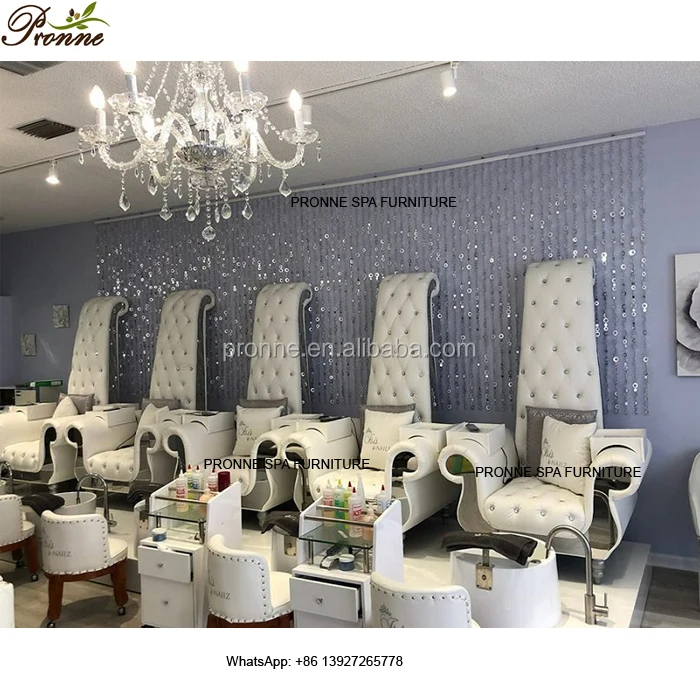 Nail Equipment Modern White Salon Spa Pedicure Chair Wholesale In