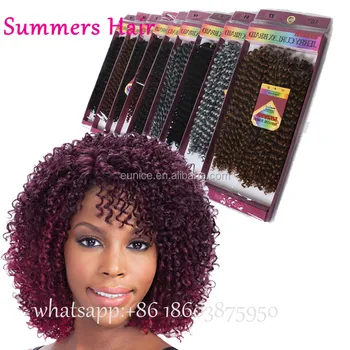 Freetress Deep Wave Twist Crochet Braiding Hair Ombre Color Curly