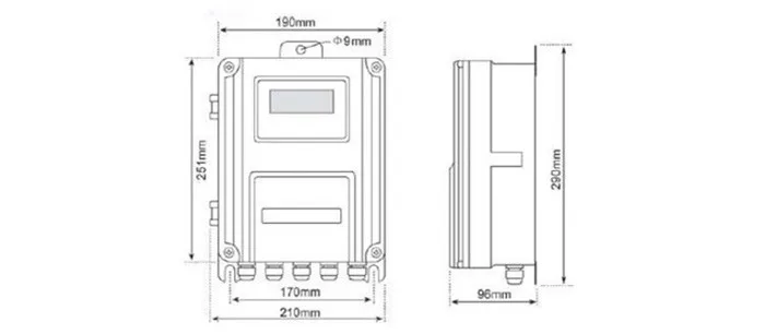 TDS-100F1 Wall mounted ultrasonic flow meter oil flowmeter counter Dalian