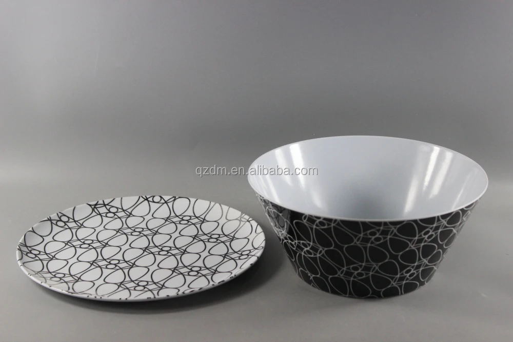 Round Shape Melamine Large Plates And Bowls