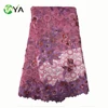 Wholesale price gorgeous fancy design anniversary lace fabric guipure lace with sequin