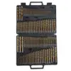 115pc HSS High Speed Steel Titanium Drill Bit Set Metal W/ Index Carry Case