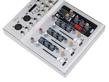 Vadiboer F4 4 Channel echo voic effect Mixer For Stage Home Karaoke DJ 48V Phantom power USB echo voic effect audio