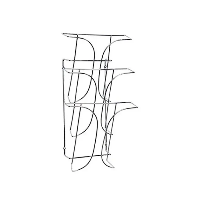 3 Tier Chrome Metal Wire Book/magazine Wall Mounted Display Rack Buy Magazine Rack,Wall