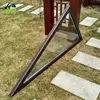 Australian Standard Water Penetration Prevent Tempered Glass Triangle Aluminum Frame Fixed Windows