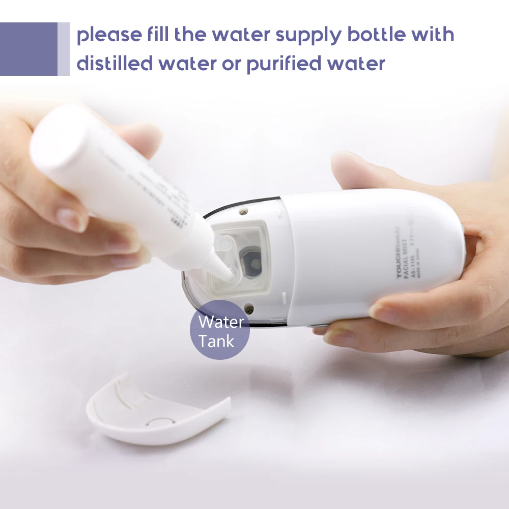 TOUCHBeauty TB-1185 Portable MIni Face Moisturizing Hydrating Mist with Yellow Light Humidifier Hand Facial Steamer