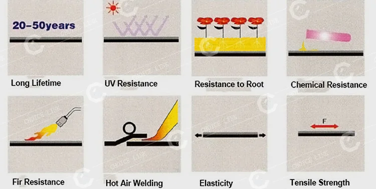 for building thermoplastic non-woven backing PVC waterproof membrane