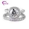 Artificial Moissanite Ring 2CT In 14K White Gold With Half Eternity Band Sit Flush