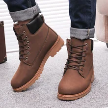 Men Winter Boots 2015 PU Leather Men boots Hot Sell England Plus cotton snow boots Shoes Warm Winter men shoes botas hombre