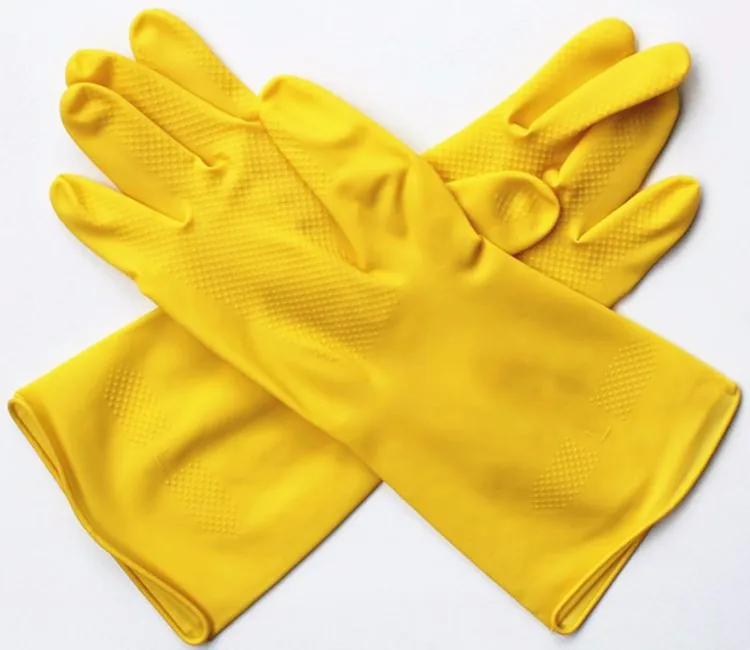 Yellow Color Long Rubber Latex Gloves Wholesale Buy Latex Gloves