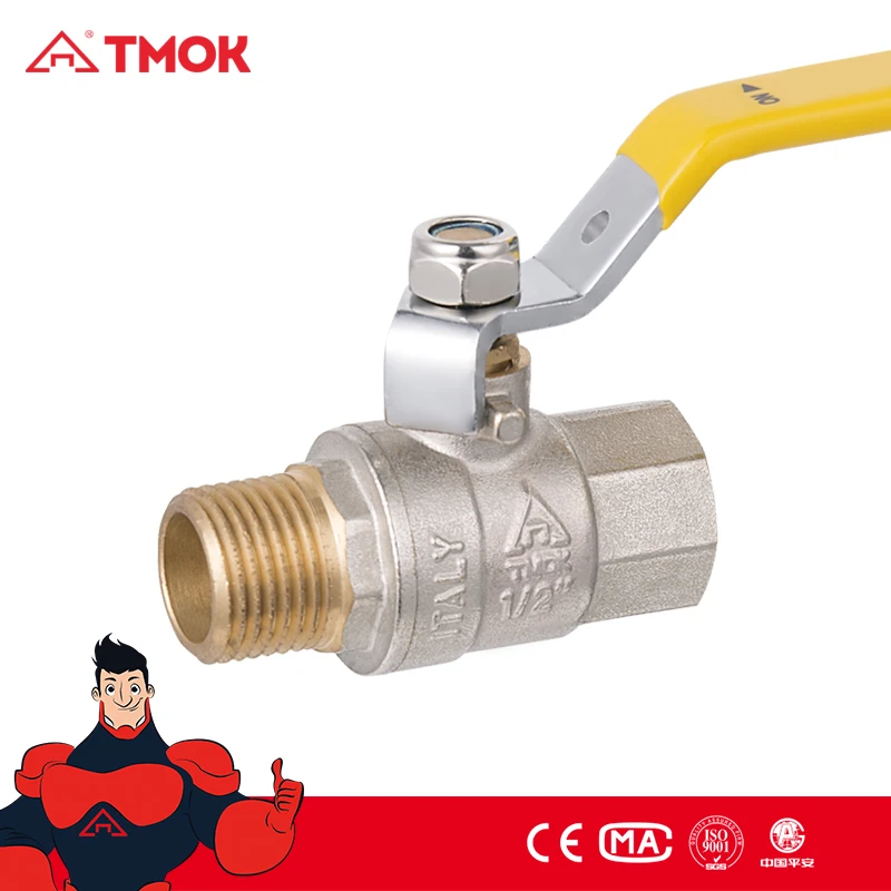 Natural Gas Safety Valve Brass Ball Valve Ce Iso Approved 1/2"1