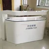 Customized Engraving Logo Corians Solid Surface Reception Desk