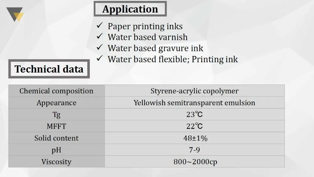 waterborne acrylic emulsion resin polymer suppliers