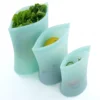 Zip on Top 3 Pcs Silicone Food Bag Silicone bowl Preservation Storage Container Food Grade Storage Bags