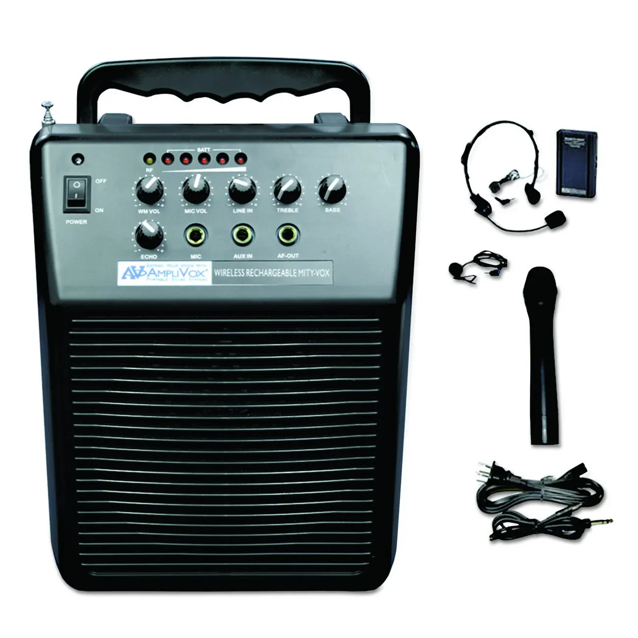 Get Quotations · Amplivox SW212 Mity-Vox Wireless AC/DC Rechargeable  Portable Public Address PA System With