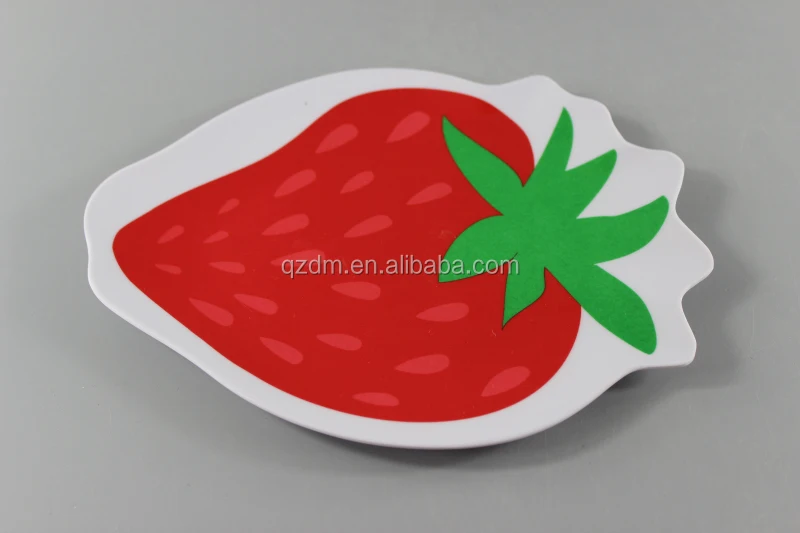 Strawberry Print Melamine dinner plate Cake dish