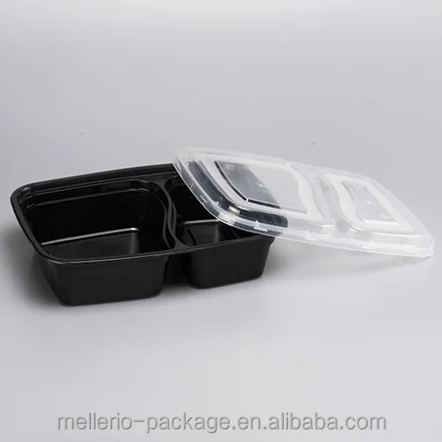 Buy Wholesale China .leak-proof Microwavable 2 Compartment Stackable Disposable  Plastic Meal Food Container & Disposable Plastic Food Container at USD 0.08