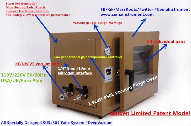 1.9cf Vacuum Degassing Purging Shatter Oven Buy Price Of Vacuum Oven