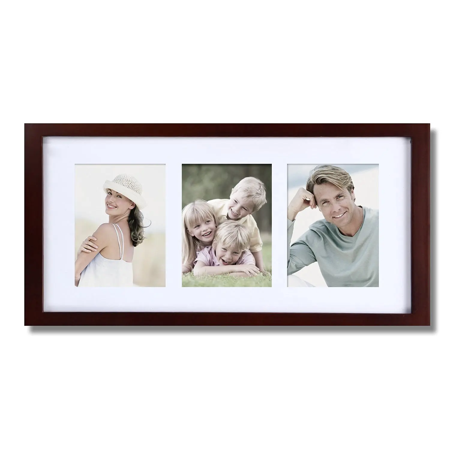 Buy Adeco 3-Opening Wood Wall Haning Collage Photo Picture Frames