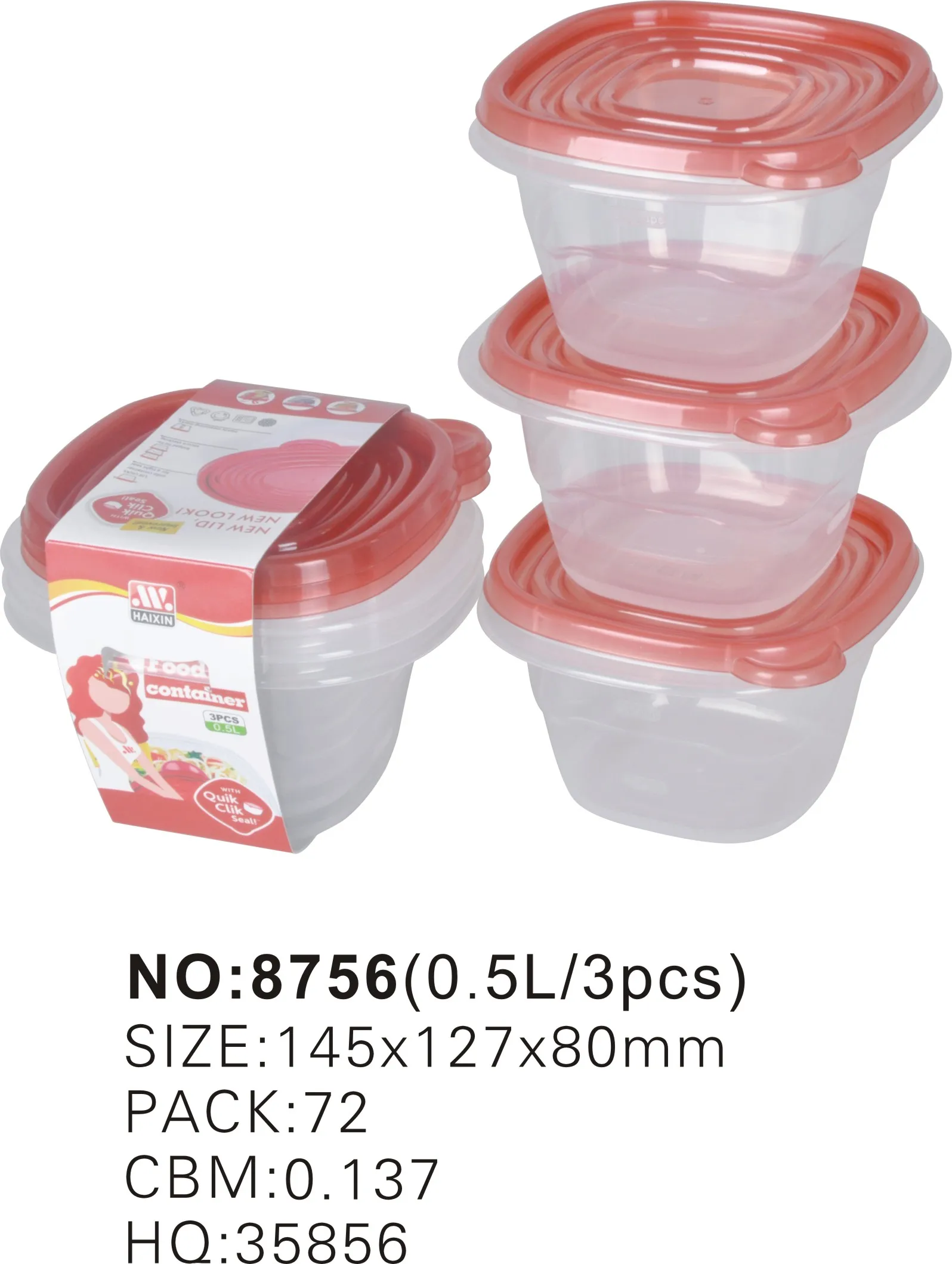 plastic food container set