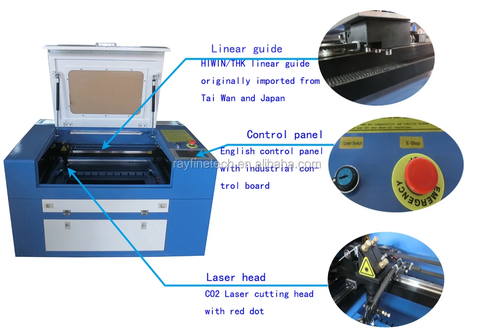 350 Co2 50w Rdcam Touch Panel Laserwork Program Curved Surface Carving