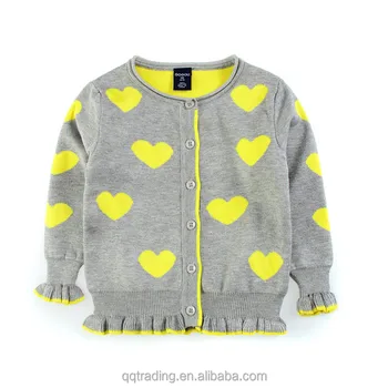 Factory Online Shopping Heart Cartoon Jacquard Beautiful Knitting Patterns Children Cardigan Sweater Buy Online Shopping Child Sweater Factory