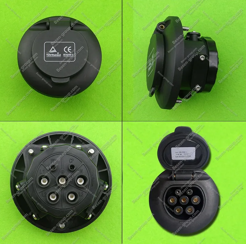 16A IEC 621962 EV Charger Connector Socket With Lock EV Charging