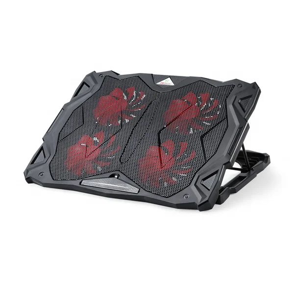 4 Red fan Antiskid design adjustable height electric laptop cooling pad 14''~15.6'' notebook cooling pad