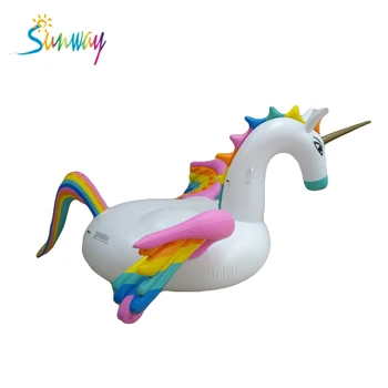 giant rainbow unicorn pool float