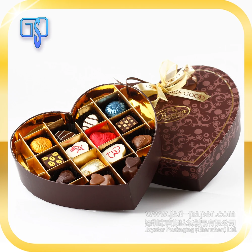 Custom Heart Shaped Paper Luxury High Quality Cardboard Chocolate