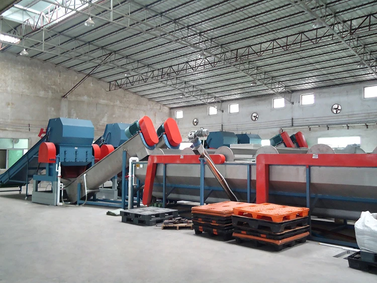 Plastic crushing washing drying production line full auto plastic film recycling machine