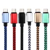 Colorful Nylon Braid 8Pin Micro USB cable Mobile Phone Audio Input adapter Smart Cable for samsung, for android