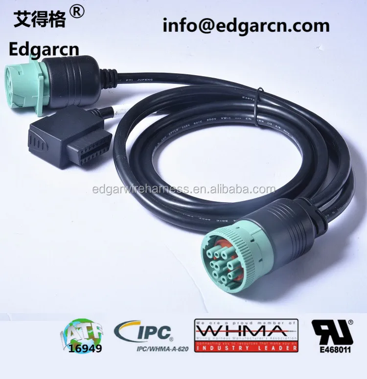 Deutsch HD Series 9 Pin J1939 Cable Connector with IP68 Rating for Heavy Duty Automotive Applications